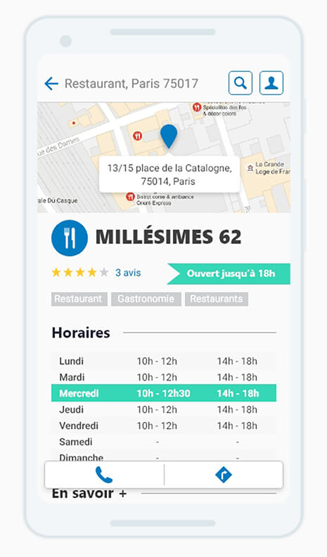 annuaire Poste UI UX design web interface