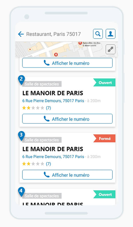 annuaire Poste UI UX design web interface