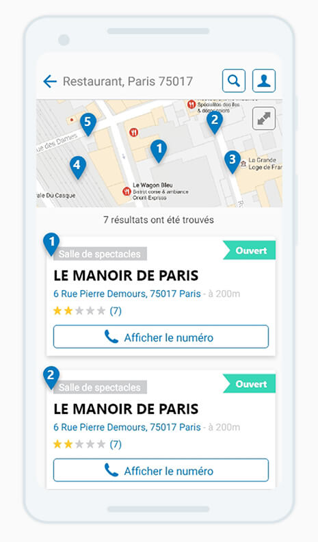annuaire Poste UI UX design web interface
