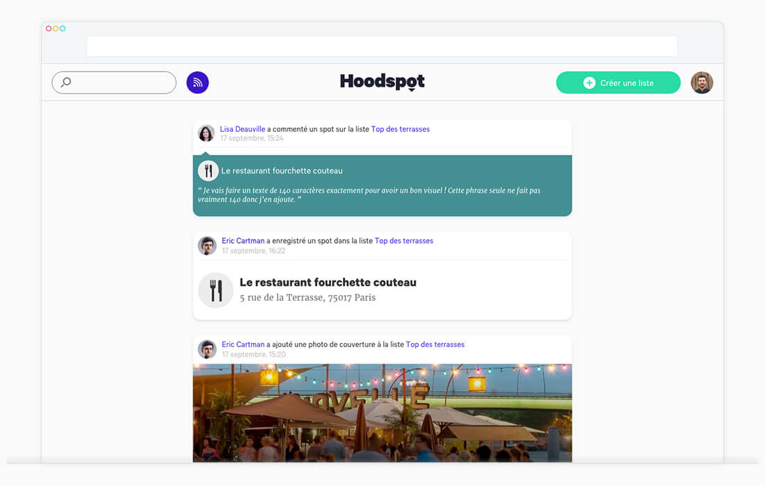 hoodspot UI UX design web interface