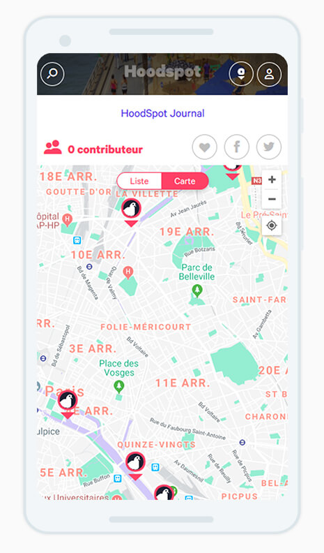 hoodspot UI UX design web interface